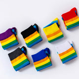 Rainbow Striped Sporty  Socks