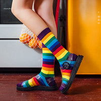 Rainbow Striped Sporty  Socks