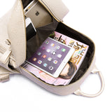 Simple embossed PU leather backpack