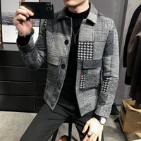 Hombre  Men Stitching Coat Jacket S-3XL