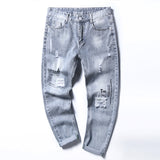 Fashion Ripped Loose Male Ankle-Length Pants