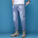 Fashion Ripped Loose Male Ankle-Length Pants