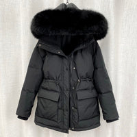 Fur Parka Cotton Padded  Women Winter Jacket