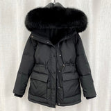 Fur Parka Cotton Padded  Women Winter Jacket