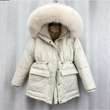 Fur Parka Cotton Padded  Women Winter Jacket