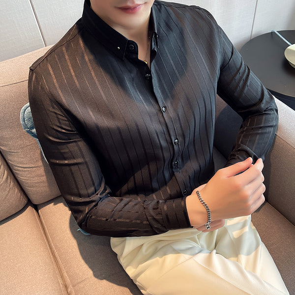 High Quality Long-Sleeve Striped Shirt