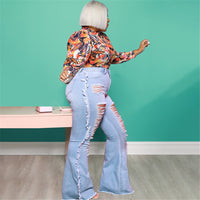 Urban High Waist Plus Size Women Jeans