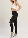 Casual Mesh Stitching Yoga Running Sport Slim Leggings