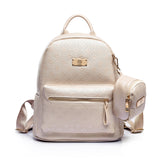 Simple embossed PU leather backpack