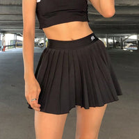 Pleated Short Woman Elastic Skirts