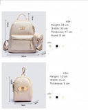 Simple embossed PU leather backpack