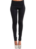 Women Slim Stretchy Button Patchwork Casual Pencil Trousers