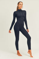 Kimberly C Seamless Long Sleeved Full Length Jumpsuit