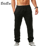 Men's Breathable Cotton Linen Trousers  Sweatpants