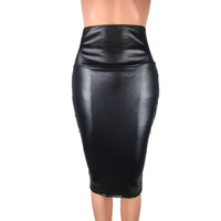 Casual Office Wear Leather Skirt