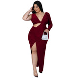 High Slit Plus Size Sexy Dresses