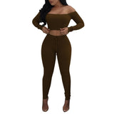 Off Shoulder Women Tracksuit