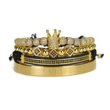 4pcs/Set Luxury King Crown Bracelet