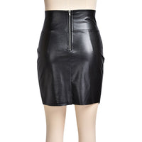 Ladies Faux Leather Mini Skirt