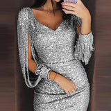 Shiny Tassel Glitter  Dresses