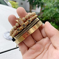 4pcs/Set Luxury King Crown Bracelet