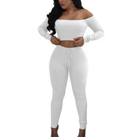 Off Shoulder Women Tracksuit