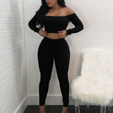 Off Shoulder Women Tracksuit