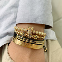 4pcs/Set Luxury King Crown Bracelet