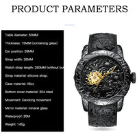 Dragon Laser Engraved Male Watches