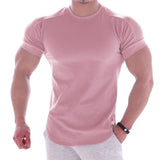 Men Summer T Shirts High Elastic Slim Fit Tshirt