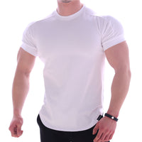 Men Summer T Shirts High Elastic Slim Fit Tshirt