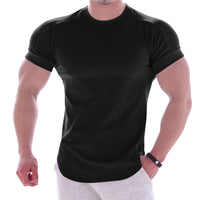 Men Summer T Shirts High Elastic Slim Fit Tshirt