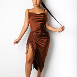 Asian Satin Summer Dress