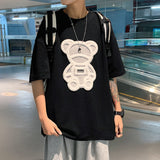Privathinker Flock Printing Bear Men T-shirt