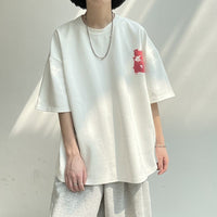 Privathinker Foaming Printing Letter Men T-shirt