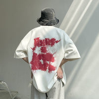 Privathinker Foaming Printing Letter Men T-shirt
