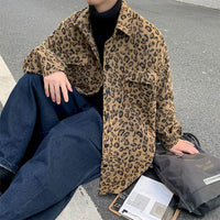 Retro leopard print casual jacket