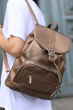 Zipper and Rope Detailed Backpack Bag