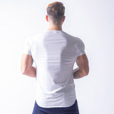 White Casual Short sleeve  Men's Cotton T shirt