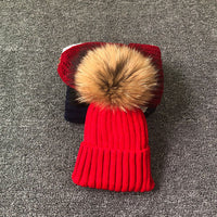 Winter Brand Female Fur Pom Poms hat Winter Hat For Women Girl Thick Women Skullies Beanies
