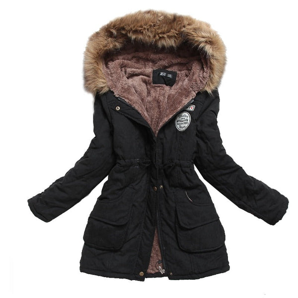 ZQLZ Spring Autumn Winter Jacket Women 2022 Thick Warm Hooded Parka Mujer Cotton Padded Coat 3XL Casual Slim Jacket Female