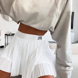 Pleated Short Woman Elastic Skirts