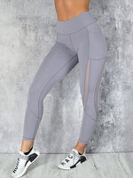 Casual Mesh Stitching Yoga Running Sport Slim Leggings