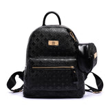 Simple embossed PU leather backpack