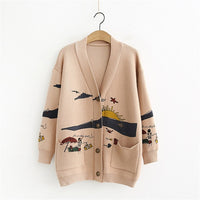 Loose Cute Women's Knitted Jacket