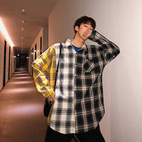 LAPPSTER Men Oversized Cotton Plaid Shirt