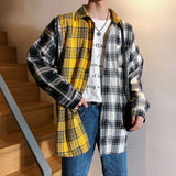 LAPPSTER Men Oversized Cotton Plaid Shirt