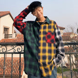 LAPPSTER Men Oversized Cotton Plaid Shirt