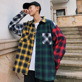 LAPPSTER Men Oversized Cotton Plaid Shirt