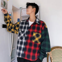 LAPPSTER Men Oversized Cotton Plaid Shirt